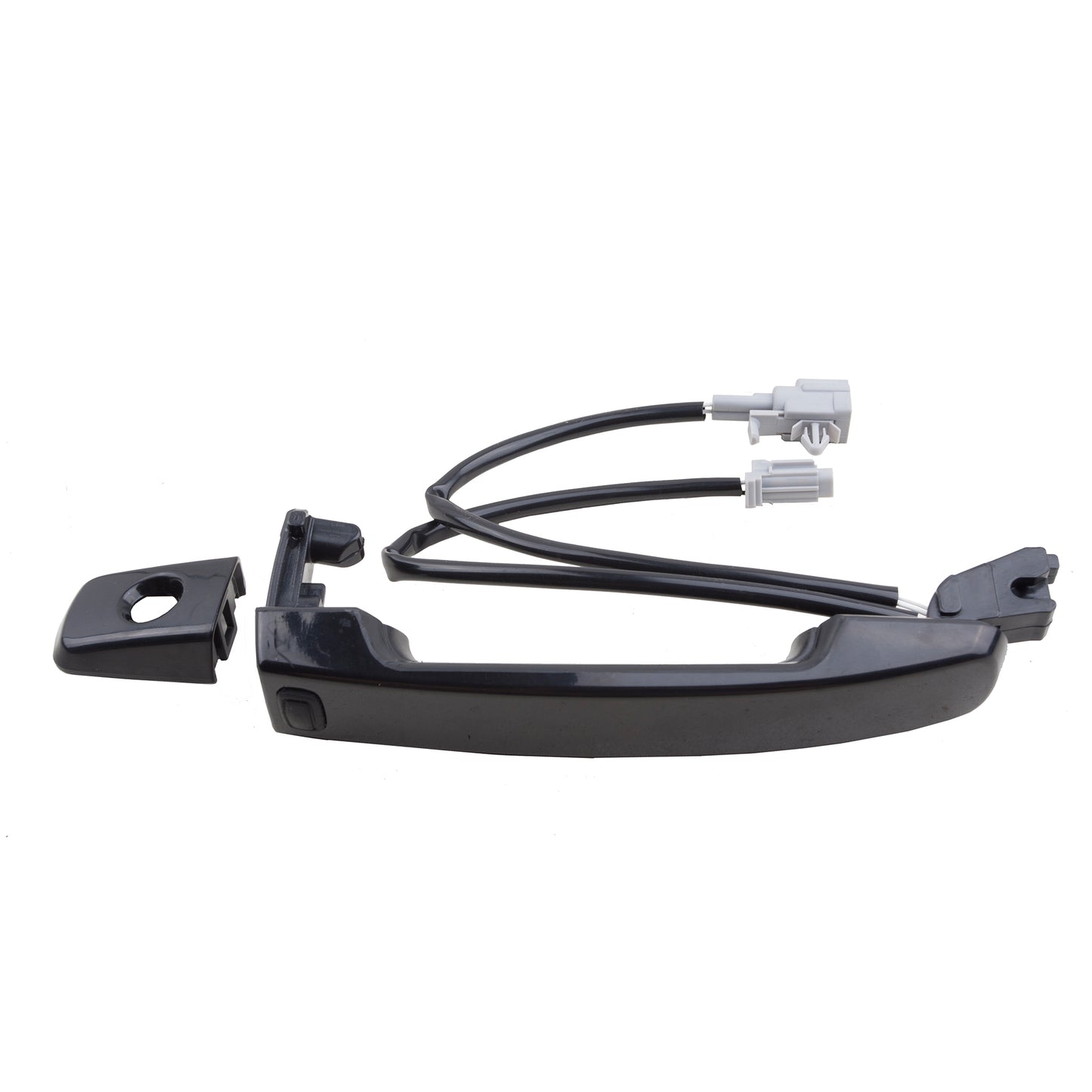 Front LH & RH Exterior Door Handle Smooth Black For 07-13 Nissan Altima Pair Set