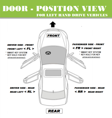 98-03 For Sienna Set 4 & Lifegate 4N7 Sable Pearl Outside Door Handle DS469