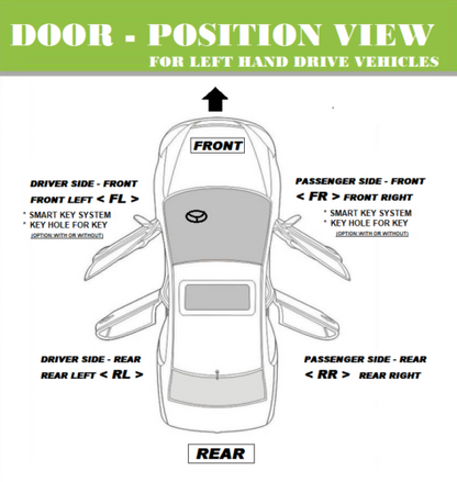Interior Inner Door Handle Set 4 PCS 06 For Jeep Commander Khaki & Chrome Bolts