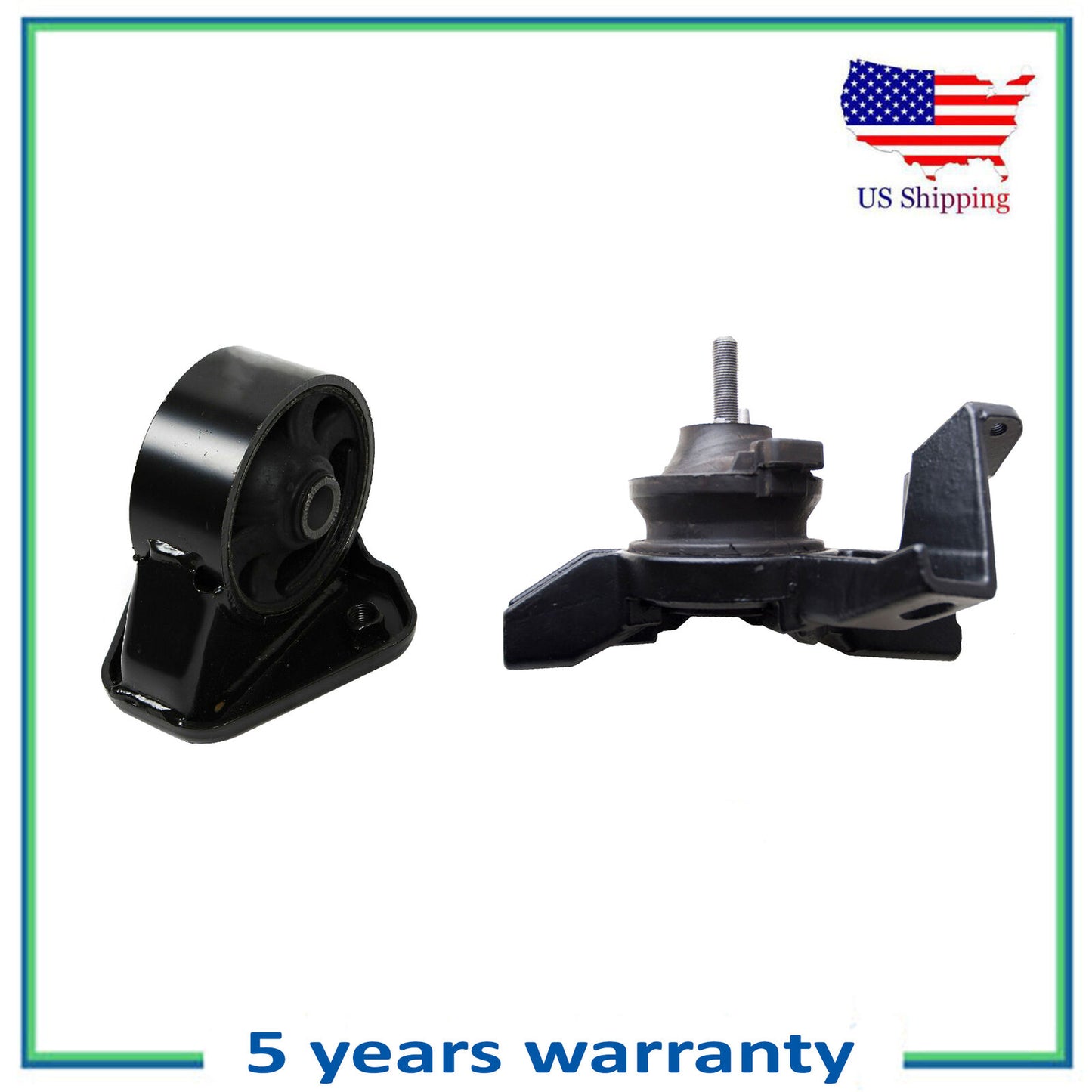 2PCS Front & Front Right Engine Motor Mount For 2003-2006 Hyundai Santa Fe 3.5L