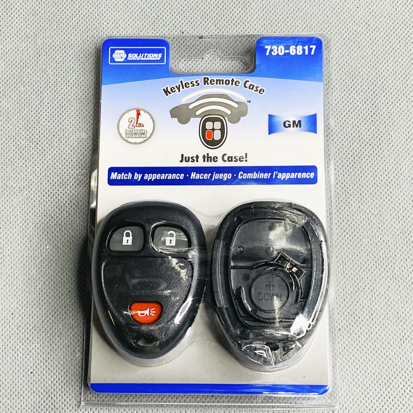 NAPA-SOLUTIONS Keyless Remote Case 730-6817 For Buick Chevrolet Pontiac Saturn