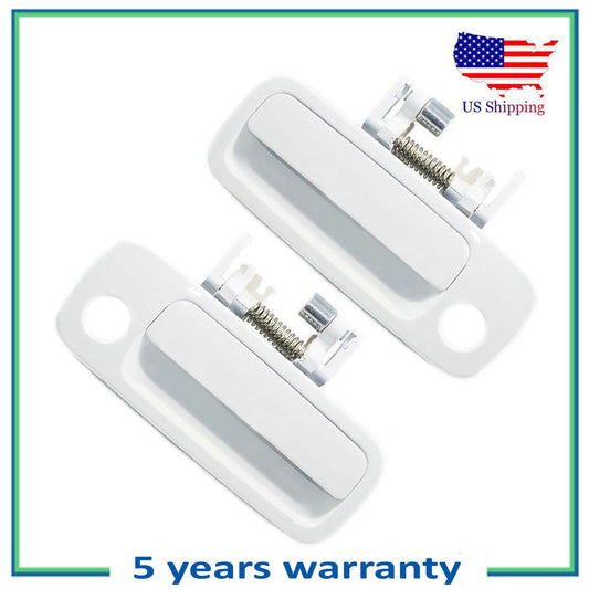 Front L & R Pair Set Outside Door Handle For 2000-2004 Toyota Avalon 040 White