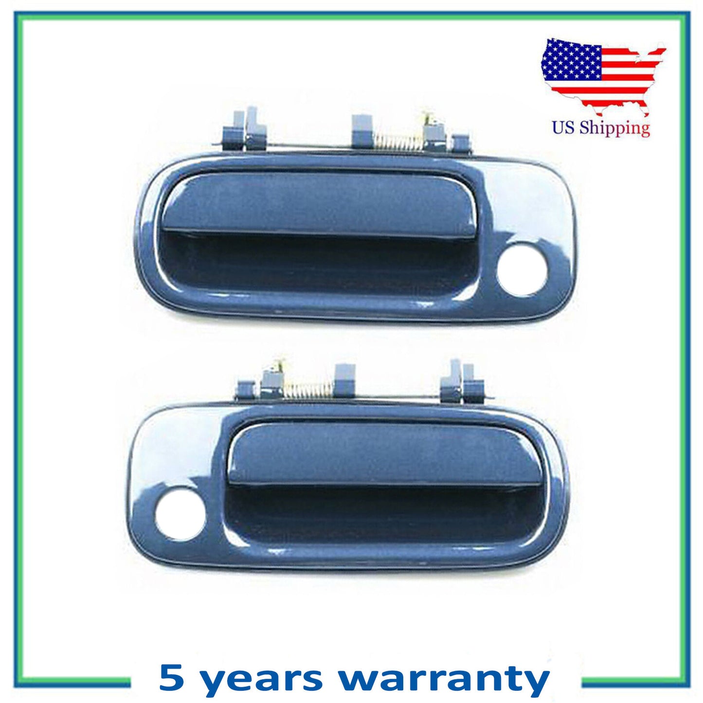 Front Outside Door Handle Set 2 For 1992-1996 Toyota Camry Blue Haze Pearl 8J6