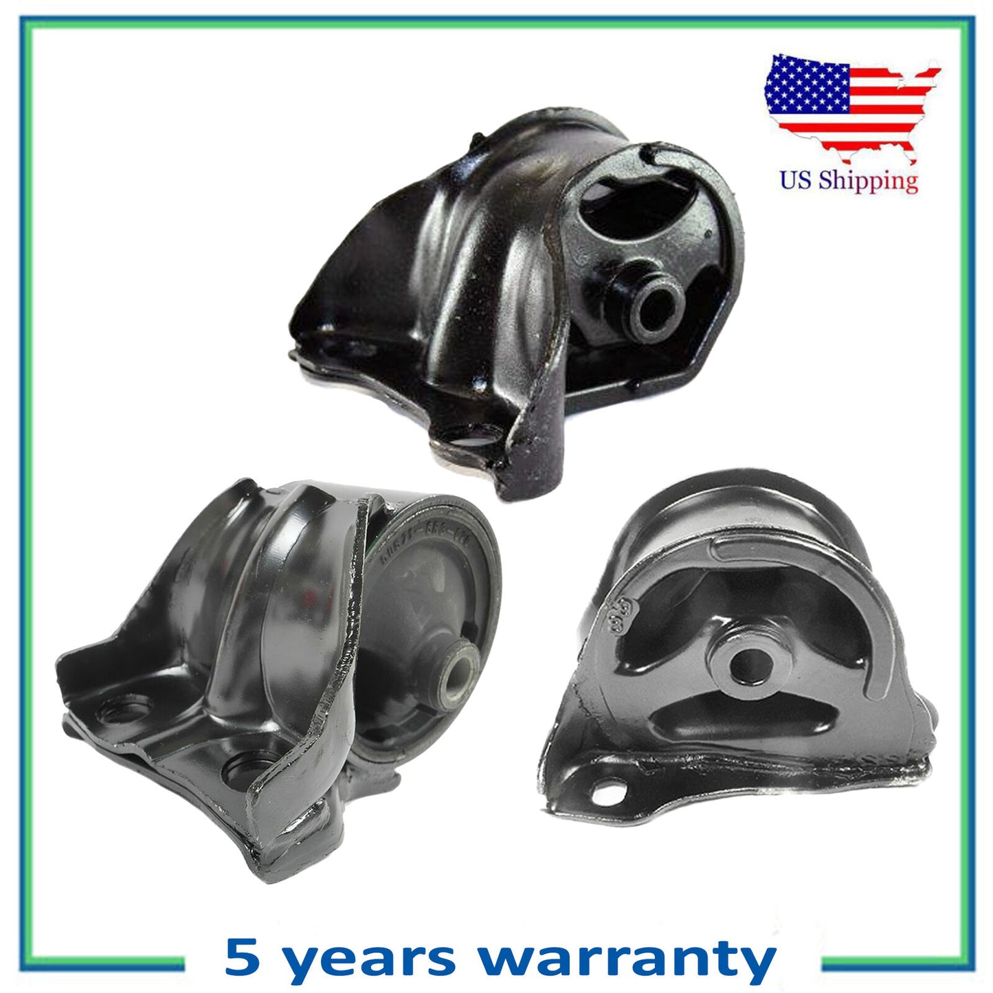 3PCS Motor & Trans Mount For 1993 Honda Civic del Sol 1.5L FWD 6534 6506 6551