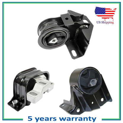 Engine Motor & Trans Mount 3PCS Set Manual For 1996 Dodge Stratus Base 2.0L FWD