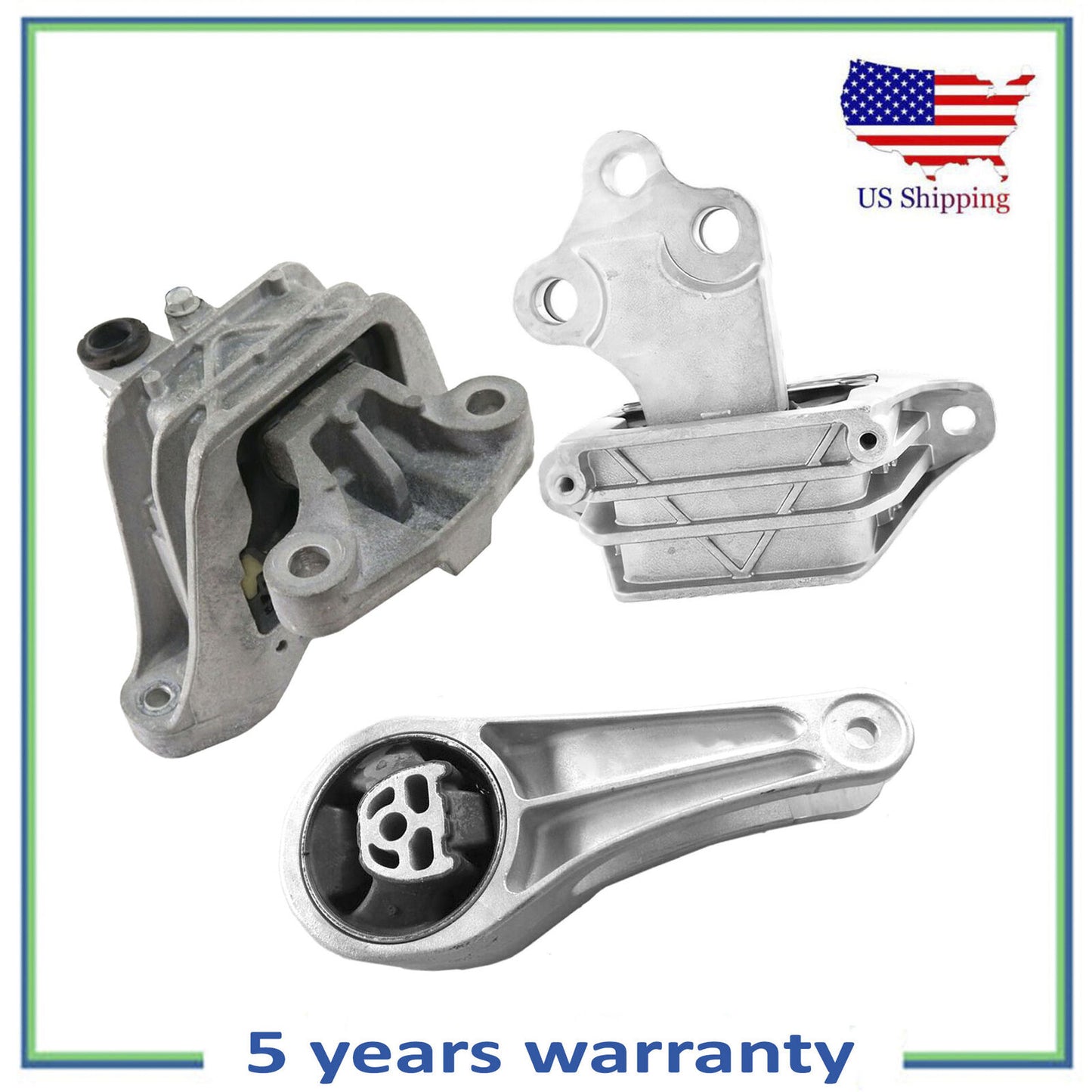 Set 3PCS Moteur & Auto Trans Montage Pour 2018-2022 Chevrolet Equinox 1.5 4WD