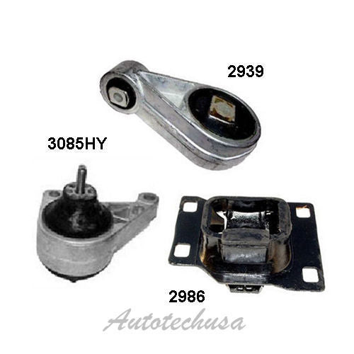 M612 Hatchback Motor & Trans Mount Set 3PCS For 02-03 Ford Focus 2.0L DOHC SVT