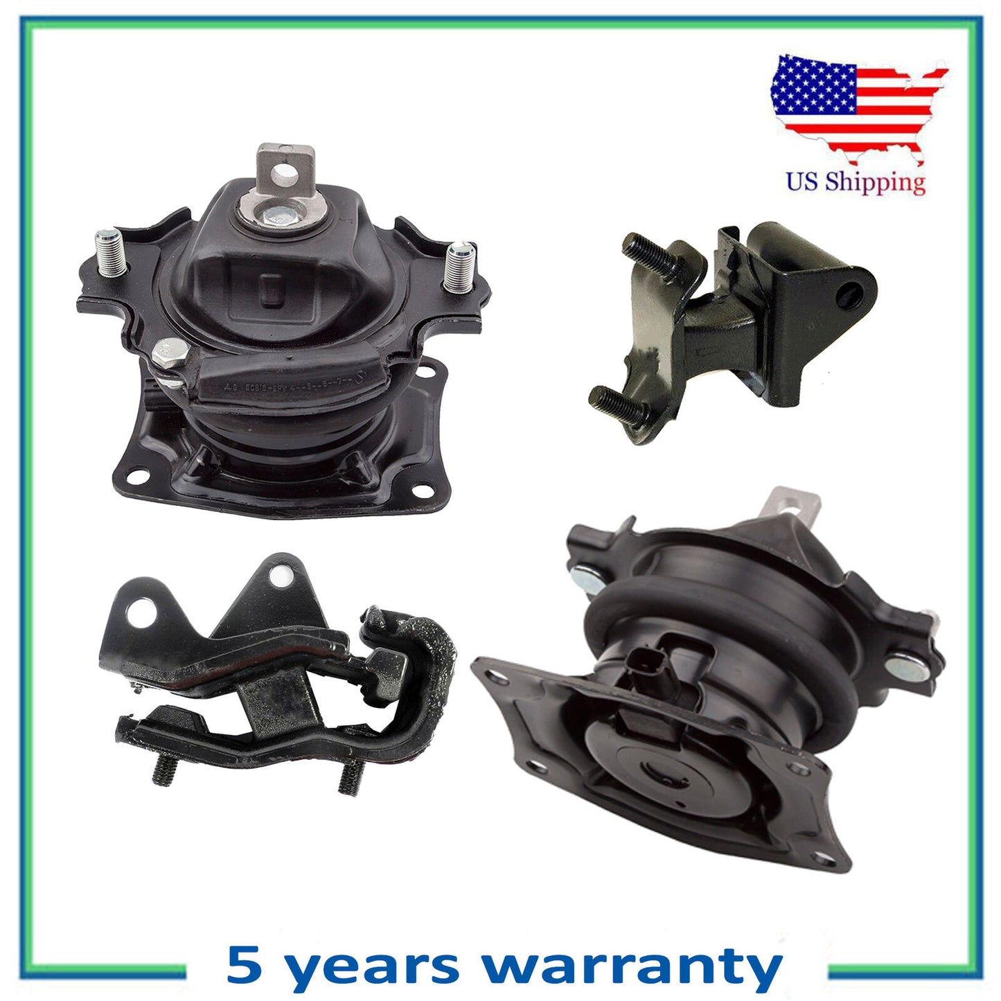 4 PCS 65026 4583EL 4557 4558 i-VTEC Motor & Trans Mount For 07 Honda Odyssey