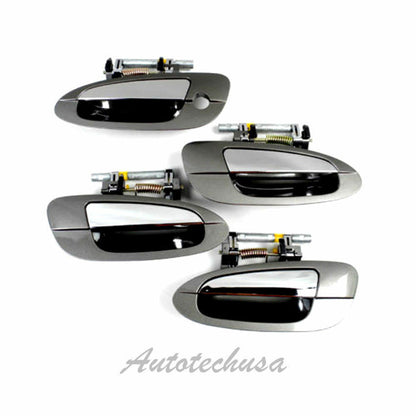 MotorKing Exterior Door Handle UPGRADED For NISSAN ALTIMA 4 K11 Smoke Met Chrome