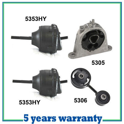 M649 Motor & Trans Montaje Juego 4PCS Para 2007-2008 Chrysler Pacifica 3.8L