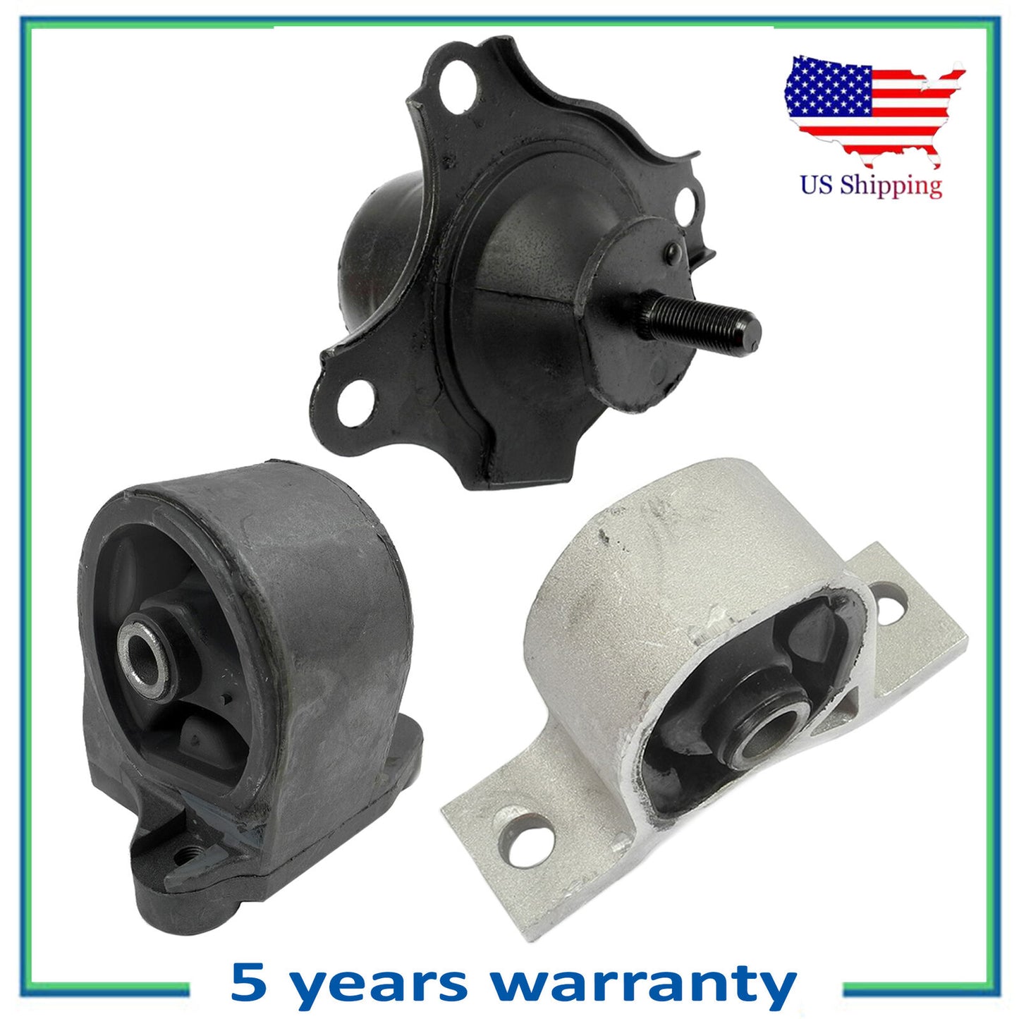 Set 3 Motor & Trans Mount For 2001-2004 Honda Civic 1.7L 6595 4539 6588