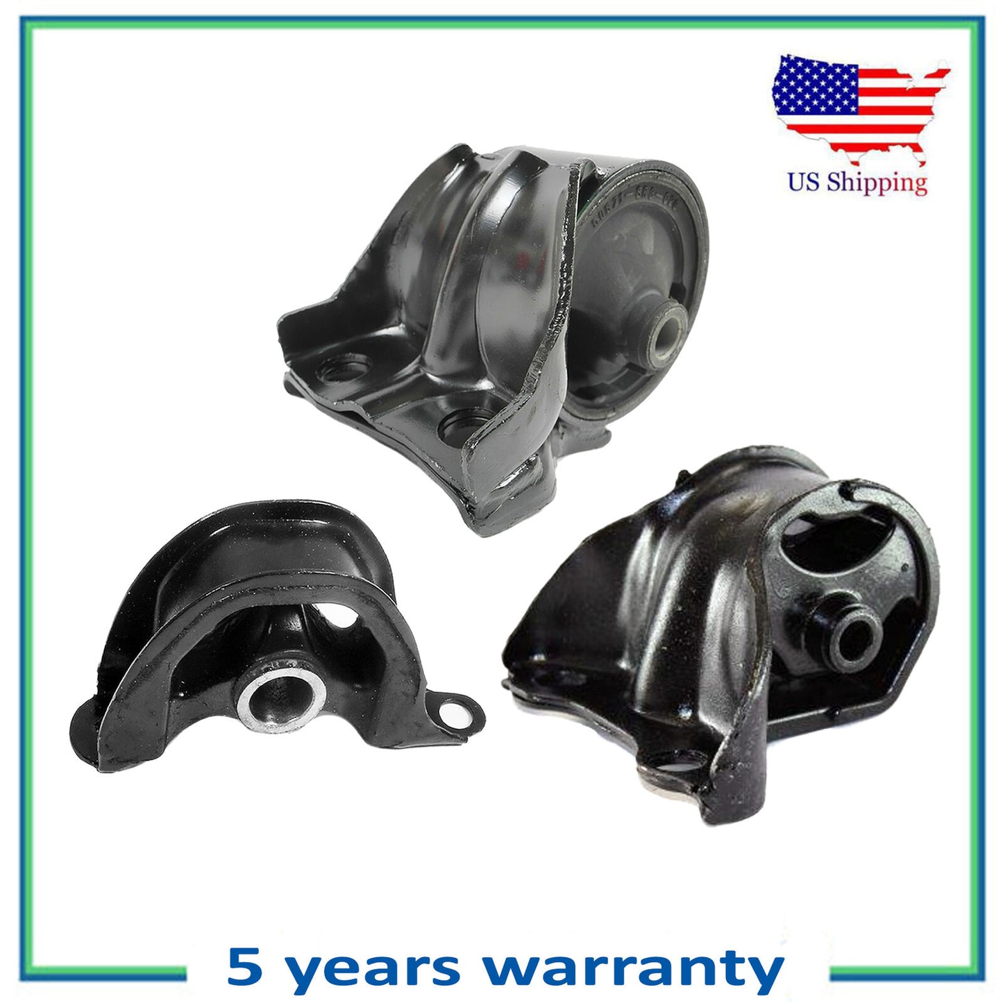 3PCS Motor & Trans Mount For 1993 Honda Civic del Sol 1.5L FWD 6534 6520 6551