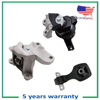Set 3PCS Engine Motor & Automatic Trans Mount For 12-13 Honda Civic 1.8L Seden