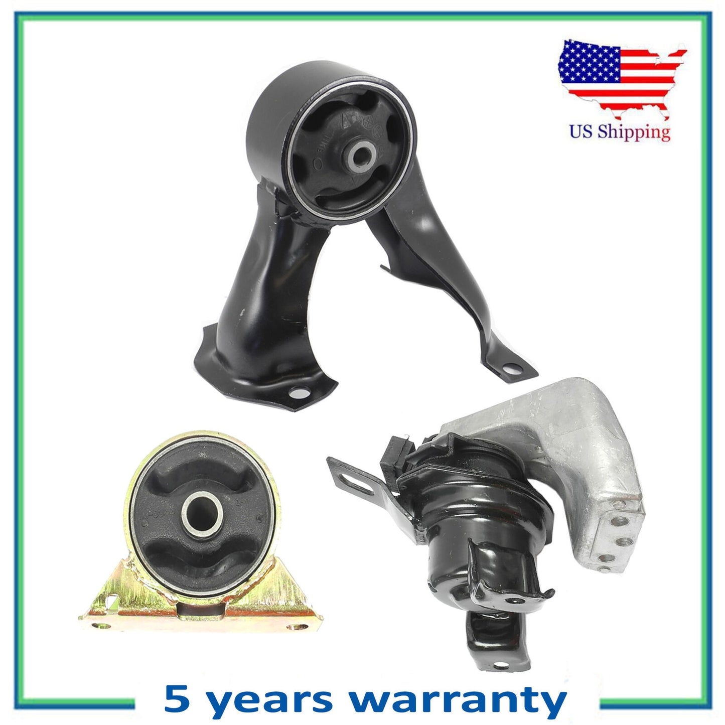 3PCS Engine Motor Mount New For 2004-2006 Mitsubishi Lancer 2.4L 4640 4642 4617