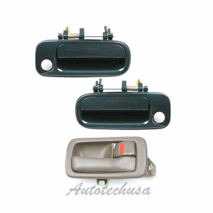 92-96 Pour Camry Porte Poignée 2 Avant Extérieur Vert 6M1 & 1 Intérieur Marron