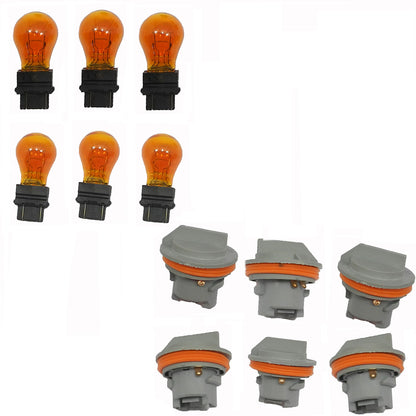 Hinter Rück Licht Lampe 6 Buchsen + 6 Gelb Glühbirnen Für Neu Jeep Grand