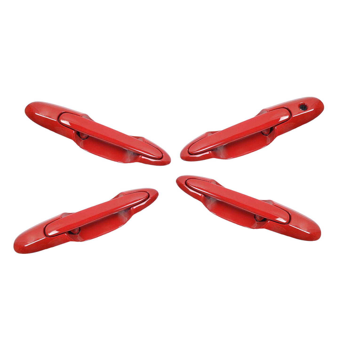 Front & Rear Outside Door Handle 4PCS For 2000-2006 Mazda MPV Classic Red A3E