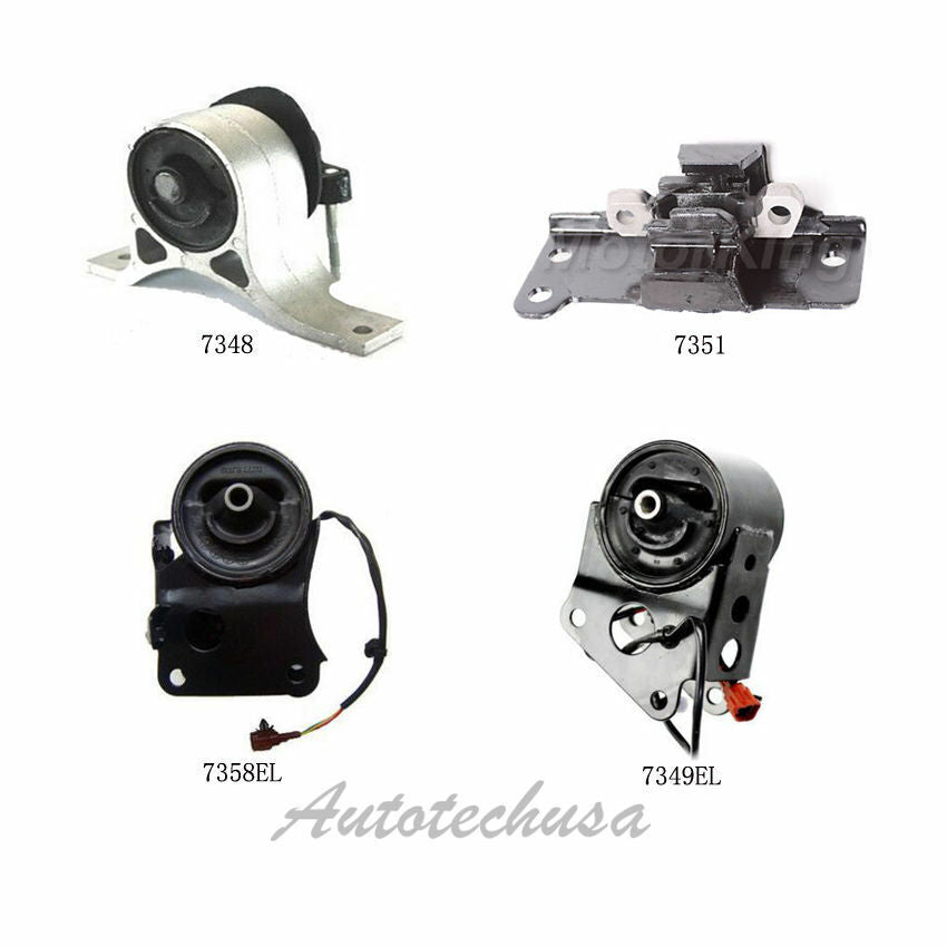 For 2004-2006 Nissan Maxima 3.5L Auto w/ Sensor Engine Trans Mount Set 4 M008