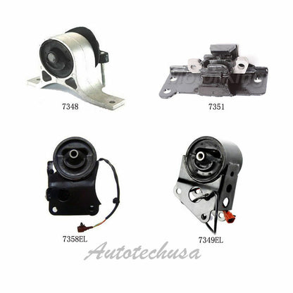 For 2004-2006 Nissan Maxima 3.5L Auto w/ Sensor Engine Trans Mount Set 4 M008
