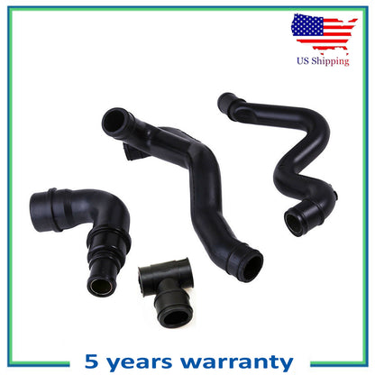 Set 4PCS Turbo Tuyau de Reniflard Carter Vent Pour Neuf Audi Tt VW Jetta 1.8L