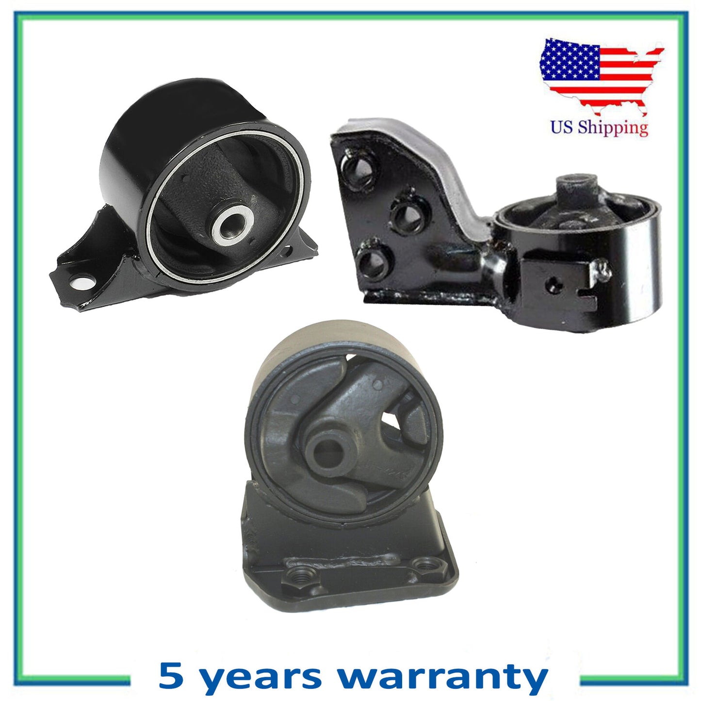 3PCS Motor & Trans Mount For 1995-1996 Mitsubishi Mirage 1.5L 6607 6669 6612