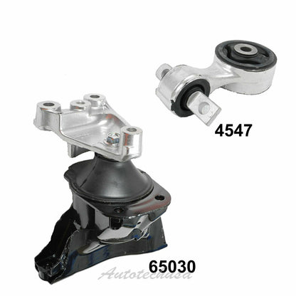 Front + Torque Lower Engine Motor Mount Manual M1297 06-11 For Civic 4547 65030