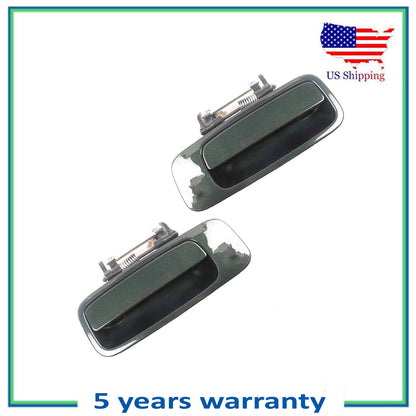 Rear Pair Outside Door Handle For 00-2004 Toyota Avalon 6R1 Woodland Green Pearl