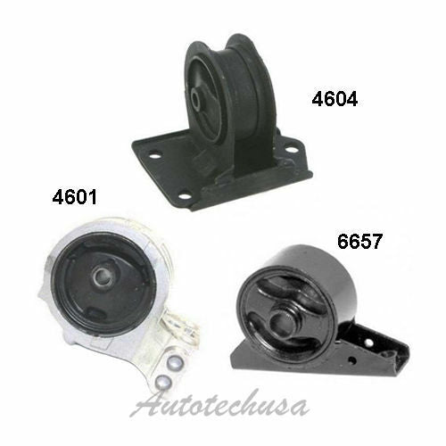 96-99 For Mitsubishi Eclipse Trans Engine Motor Mount Set 3 M591 6657 4601 4604