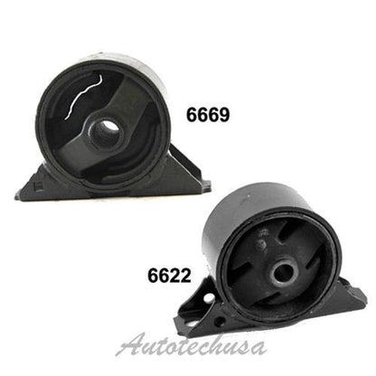Front & Rear Motor Mount M1020 97-02 For Mitsubishi Mirage 1.5 /1.8L AT Trans