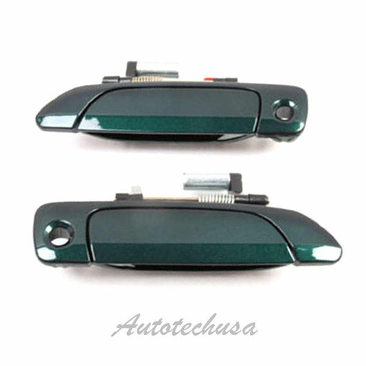 01-05 For CIVIC Front Pair G95P Clover Green Pearl Outside Door Handle DS186