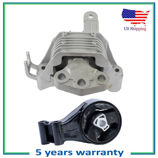 2PCS Front Engine Motor & Rear Trans Mount For 11-16 Chevrolet Cruze 1.4L 1.8L