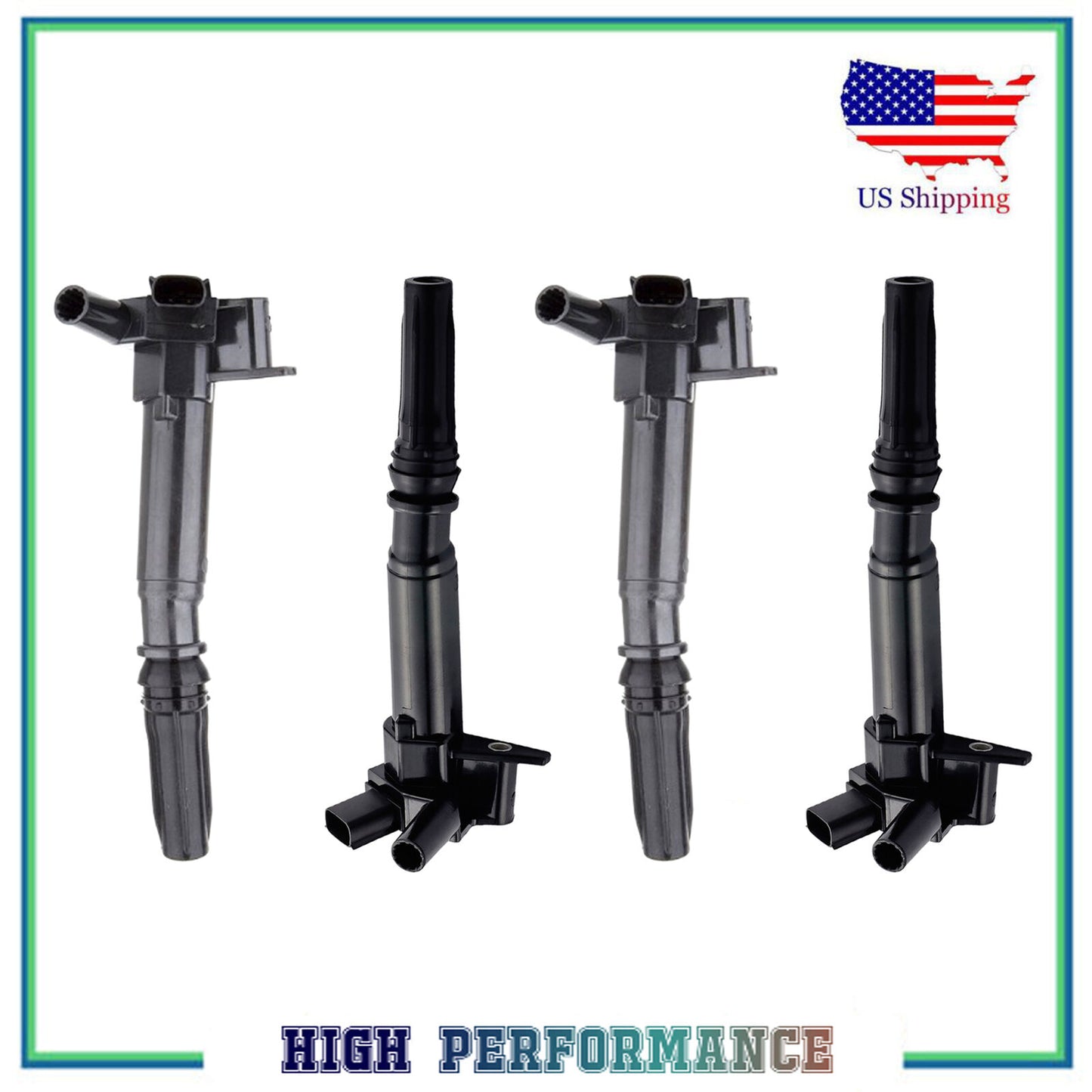 Set 4PCS UF639 DG526 Sinistro & UF631 DG525 Rh Accensione Bobina Per 10-14 Ford