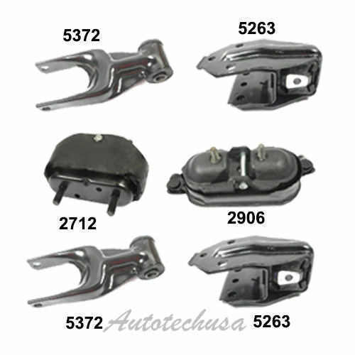 M809 Engine Motor & Trans Mount 6PCS For 06-11 Chevrolet Impala Monte Carlo 3.9L