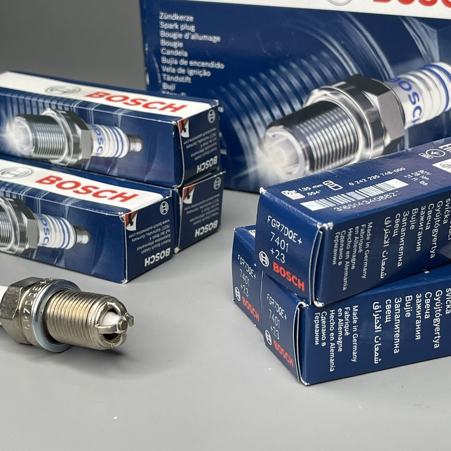 Bosch Nickel Spark Plug 7401 6PCS For AUDI A4 A6 S4 PEUGEOT 405 VW PASSAT VOLVO