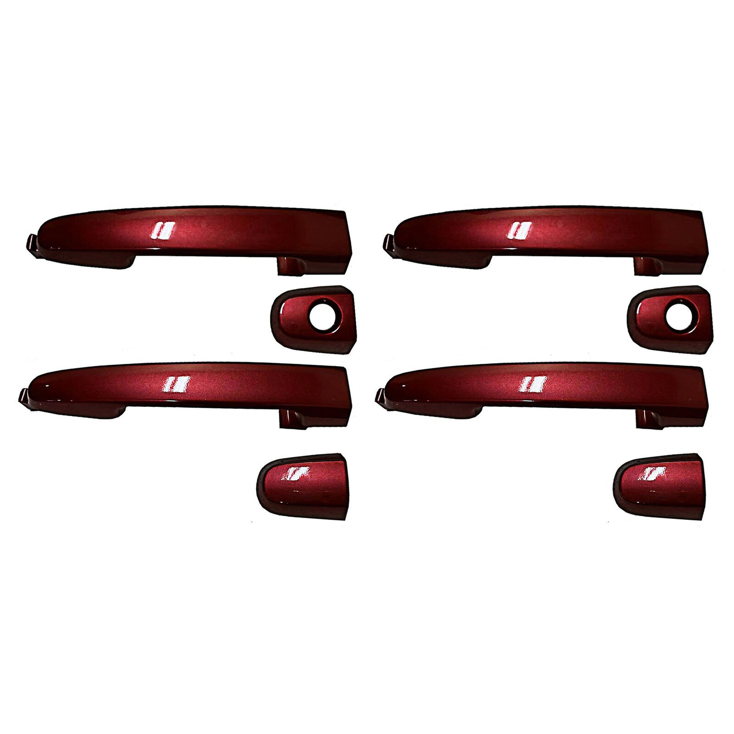 Set 4 PCS Outside Door Handle 3Q3 Salsa Red Pearl For 03-10 Pontiac Vibe 1.8