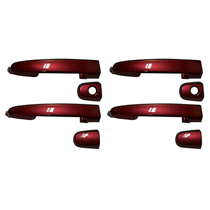 Set 4 PCS Outside Door Handle 3Q3 Salsa Red Pearl For 03-10 Pontiac Vibe 1.8