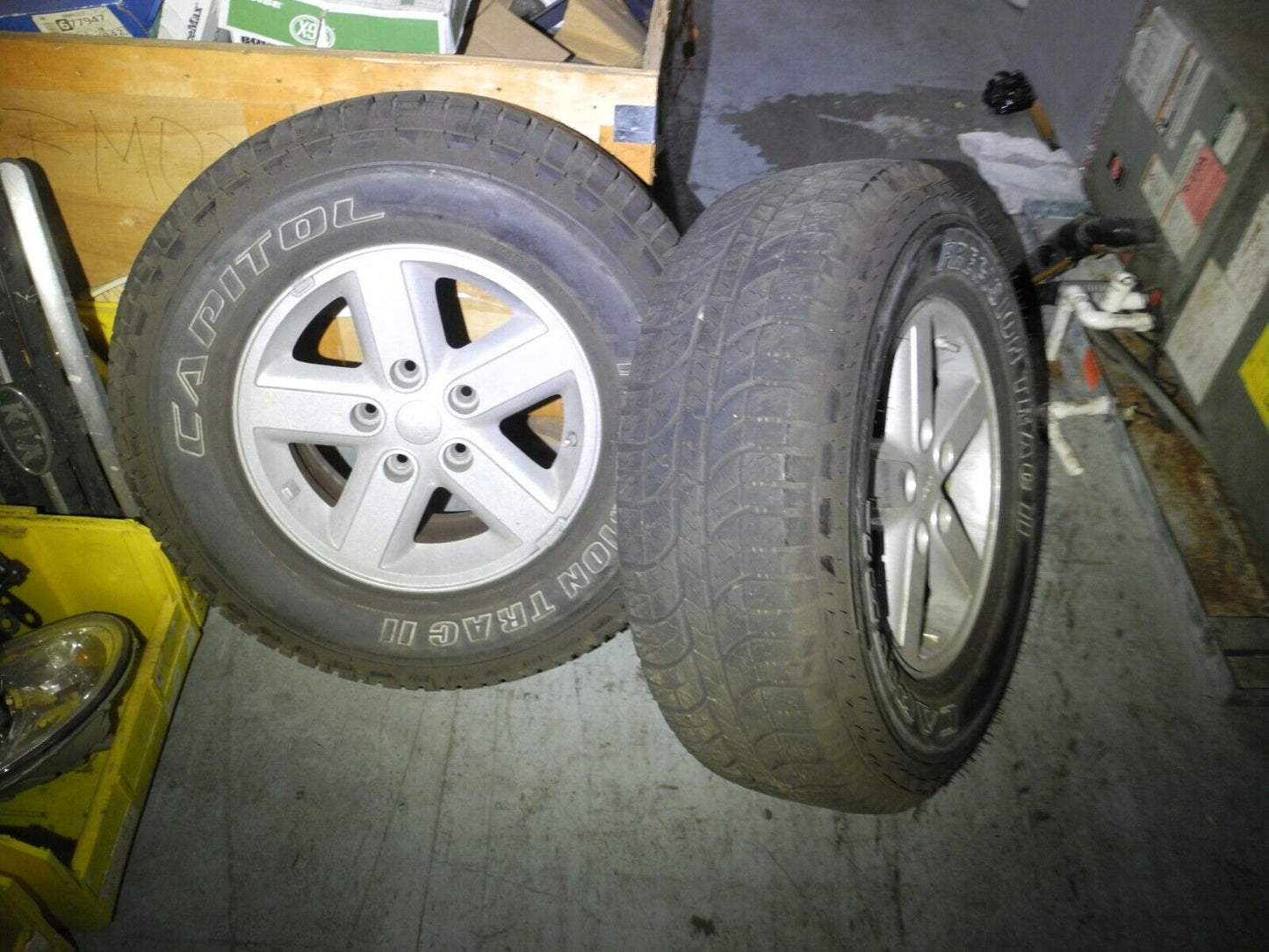 4 16X7 JEEP Wrangler OEM Aleación Rueda Gran Condición Como Nuevo Neumático 245