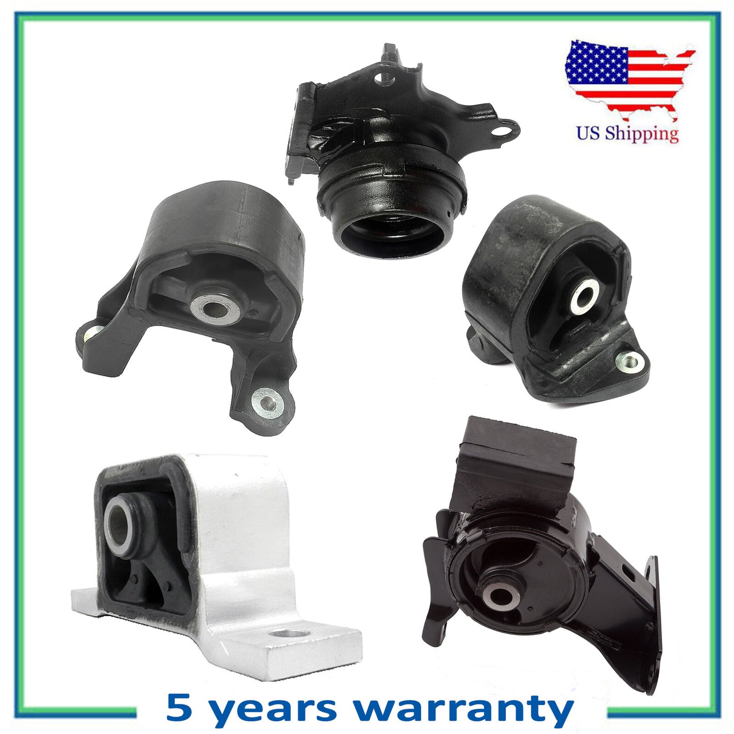 Set of 5PCS Engine Motor & Trans Mount Auto For 2003-2006 Honda Element 2.4L 4WD