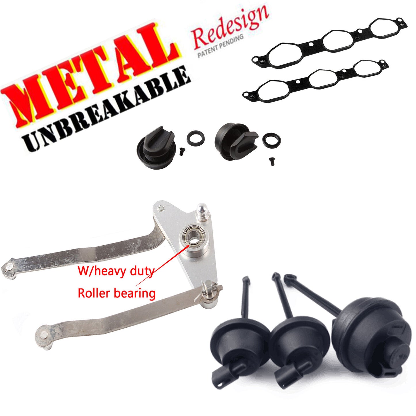 Juego Metal Entrada Colector Aire Aleta Corredor W/Rodamiento Kit de Reparación