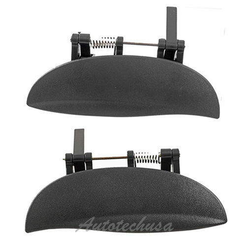 Rear Left Right Outer Outside Door Handle DS493 Pair Set For Hyundai Atos Black