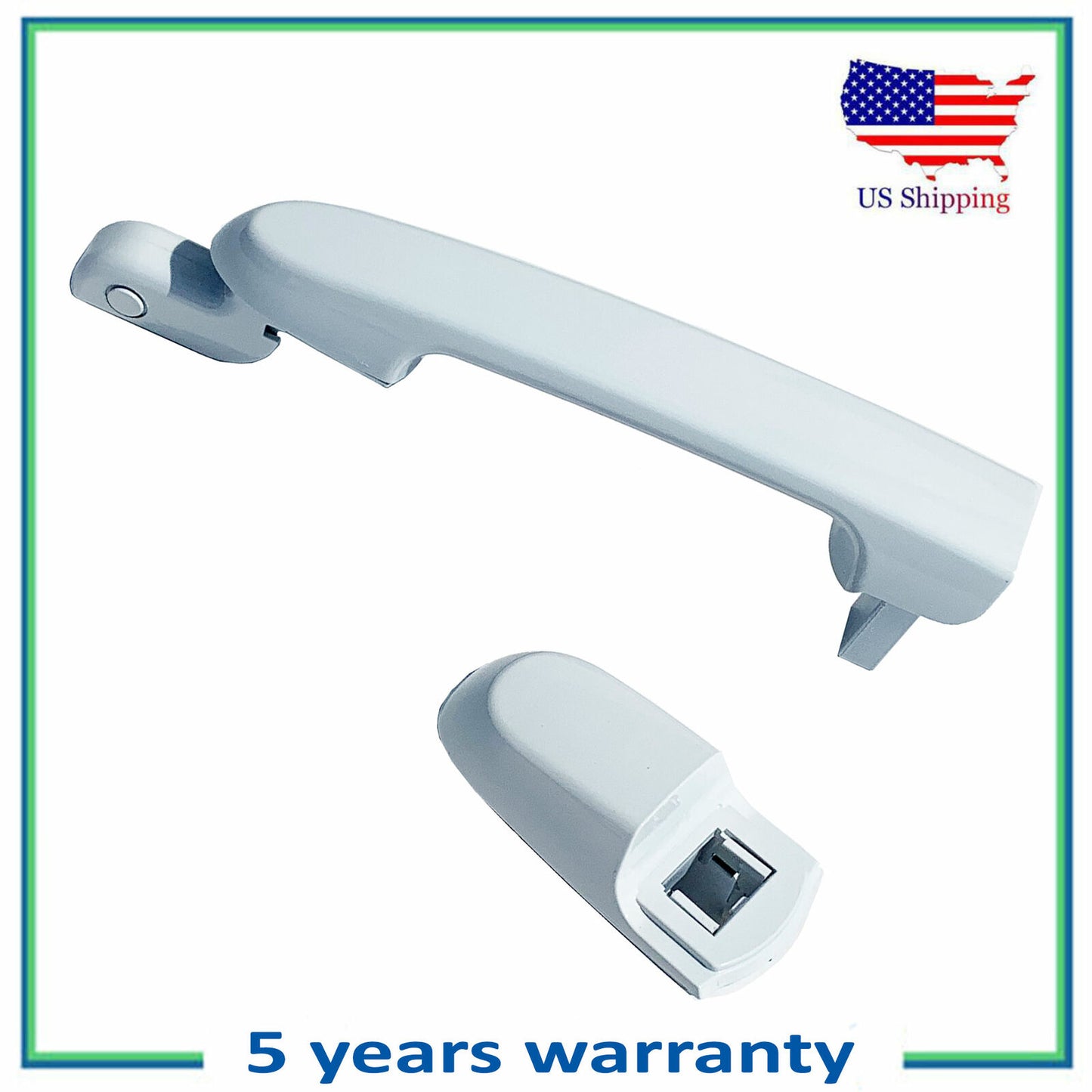 Rear Left Driver Outside Door Handle For 06-2011 Hyundai Accent NW Nordic White