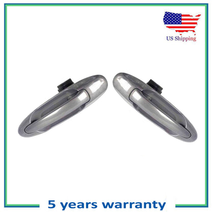 Rear Pair Outer Door Handle For 1C7 Thunder Gray Metallic Toyota Tundra Sequoia