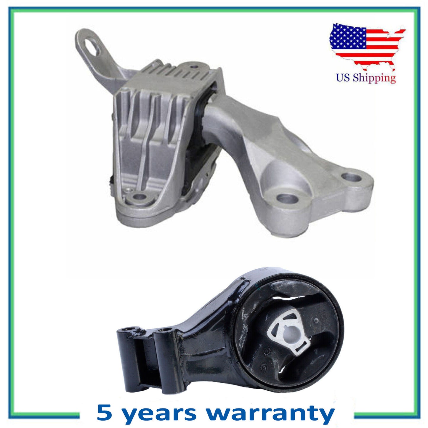 2PCS Rear & Upper Trans Mount For Auto. For 2012-2015 2017 Chevrolet Cruze 1.4L