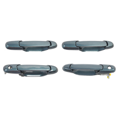 Set of 4 PCS Outside Door Handle For 98-2003 Toyota Sienna Sailfin Blue Pearl