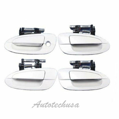 MotorKing Door Handle For NISSAN ALTIMA Outside 4 PCS QX3 Satin White DS189