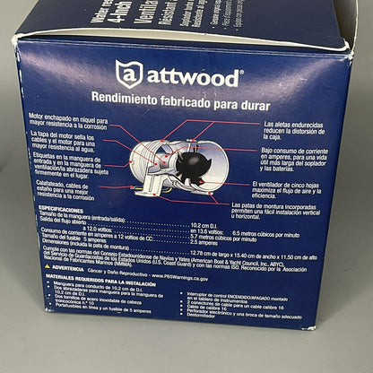Attwood 1749-4 Turbo 4000 Serie 4-Inch Turbo in-Line Soffiatore