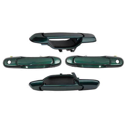 Set 4 PCS Outside Door Handle For 98-03 Toyota Sienna Classic Green Pearl 6P2