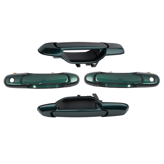Set 4 PCS Outside Door Handle For 98-03 Toyota Sienna Classic Green Pearl 6P2