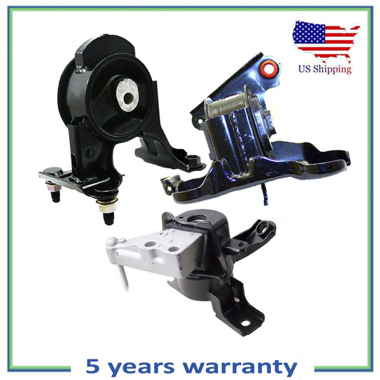 3PCS Rear, Front R Engine & Left Trans Mount For 13-18 Toyota RAV4 2.5L Gas AWD