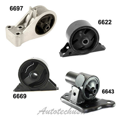 Engine Motor & Trans Mount 99-02 For Mitsubishi 1.5 M1022 6622 6643 6669 6697